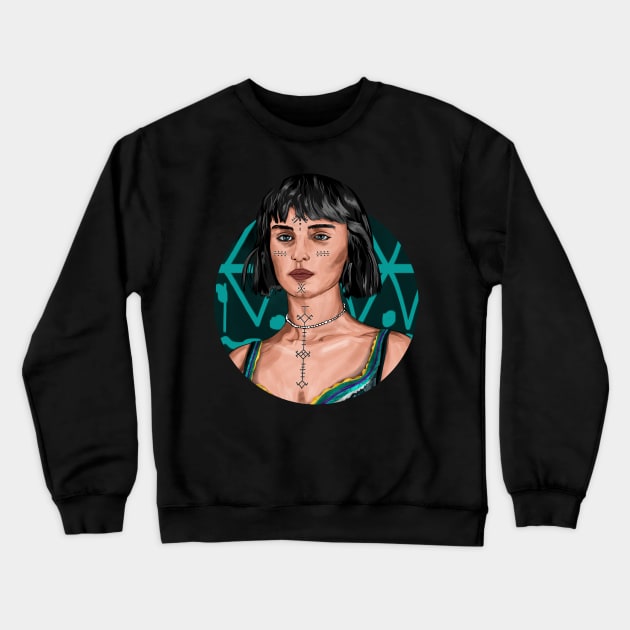 GIRL ART Crewneck Sweatshirt by lounesartdessin